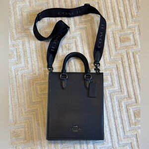Coach Black double handle bag with optional shoulder strap